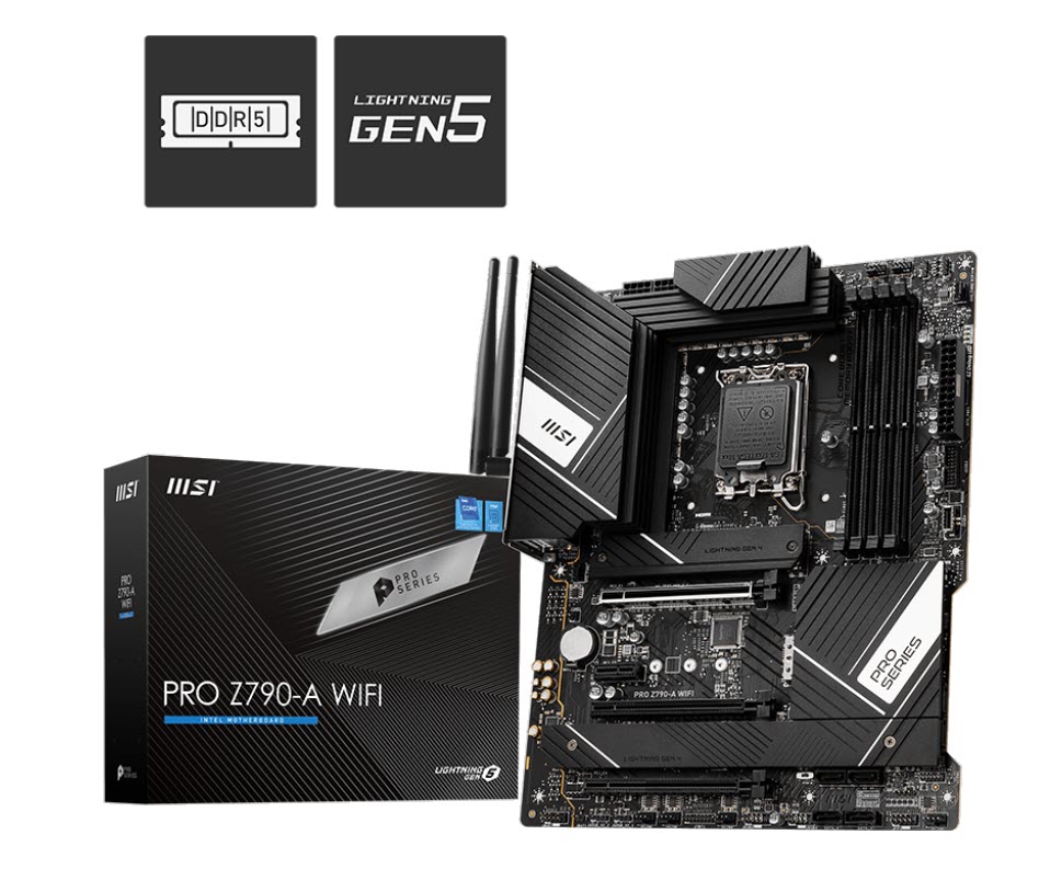 Milwaukee PC - MSI PRO Z790-A WIFI - ATX, s1700, 4xDDR5, 4xM.2, 1xDP, 1xHDMI
