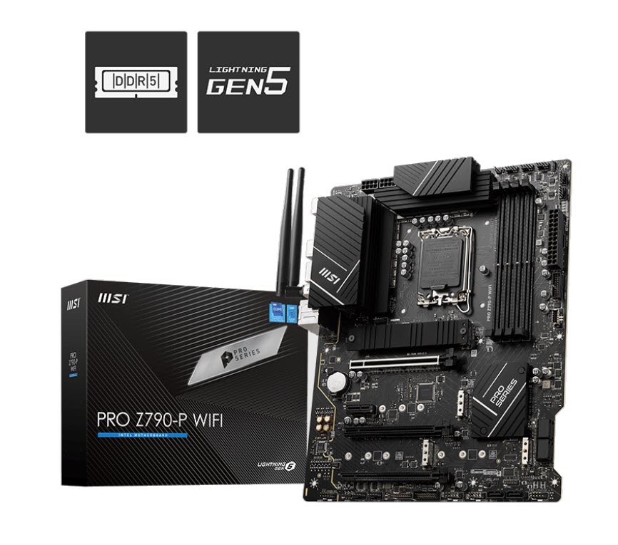 Milwaukee PC - MSI PRO Z790-P WIFI - ATX,  s1700, 4xDDR5, 4xM.2, 1xDP, 1xHDMI
