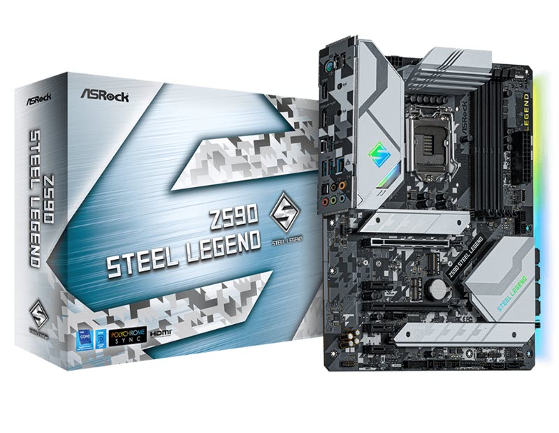 Milwaukee PC - ASRock Z590 Steel Legend - ATX, Z590, s1200, 4xDDR4, 2xM.2, 6xSATA, PCIe4.0 x16, 2.5GbLAN