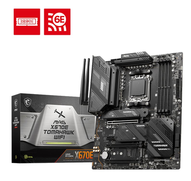 Milwaukee PC - MAG X670E TOMAHAWK WIFI - AM5, ATX, 4xDDR5, 1xHDMI, 1xDP, 1xUSB-C ,  2.5 LAN, WiFi 6E, BT 5.3