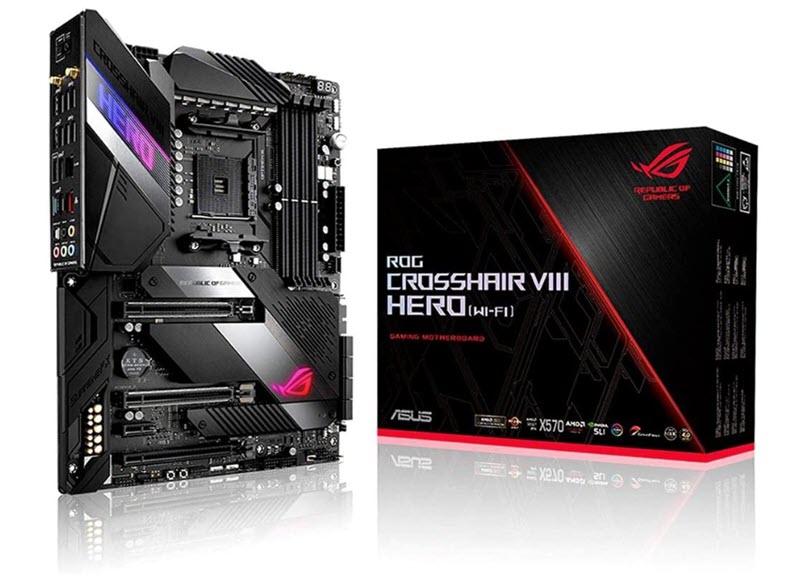 Milwaukee PC - Asus ROG Crosshair VIII Hero (WI-FI) - ATX, AMD Ryzen Gen 3, DDR4, 3xM.2, SLI/CrossFire , RGB