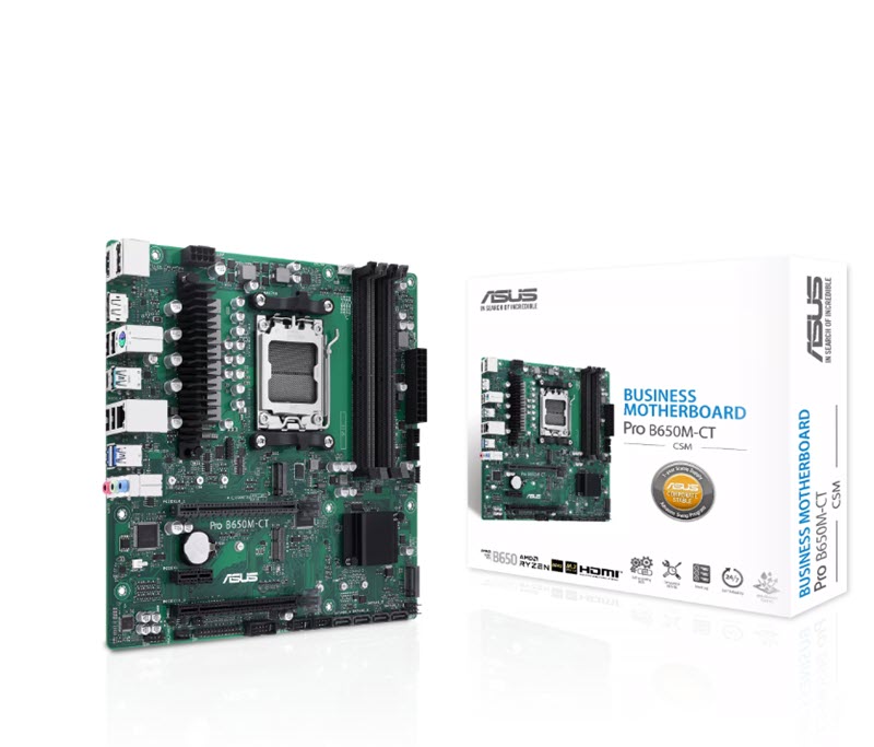 Milwaukee PC - Pro B650M-CT-CSM - mATX, AM5, AMD R7, B650, 4xDDR5, EXPO, 2xM.2, 2xDP, 1xHDMI, 1Gb LAN 