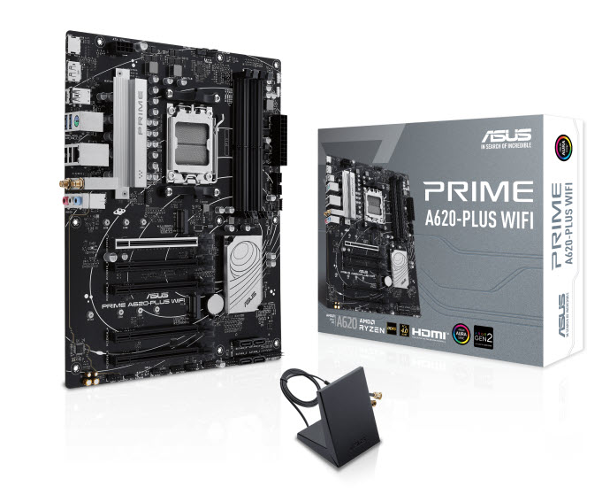 Milwaukee PC - Asus PRIME A620 PLUS WIFI - ATX, AM5,A620, 4xDDR5, 1xDP, 1xHDMI, 2xM.2, GbLAN, WiFI5, BT5.0, W11/W10 
