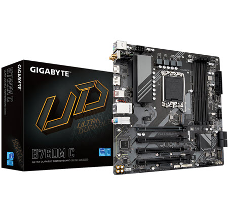 Milwaukee PC - Gigabyte B760M C - mATX, s1700, B760, 4xDDR5, 4xM.2, GbeLAN, WiFi5, BT5.1,1xDP, 1xHDMI, XMP 3.0 