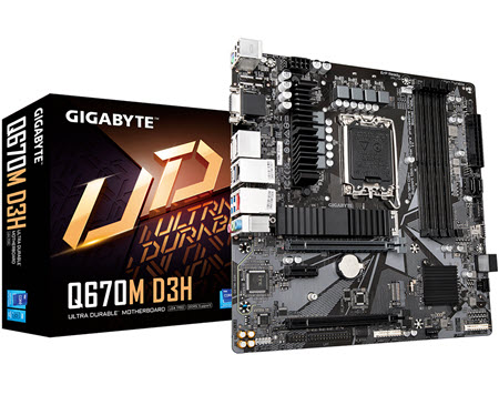 Milwaukee PC - Gigabyte Q670M D3H - mATX, s1700,4xDDR5, 2xM.2, 2.5GbE LAN, Gbe LAN,1xVGA,2xDP, 1xHDMI, XMP 3.0   