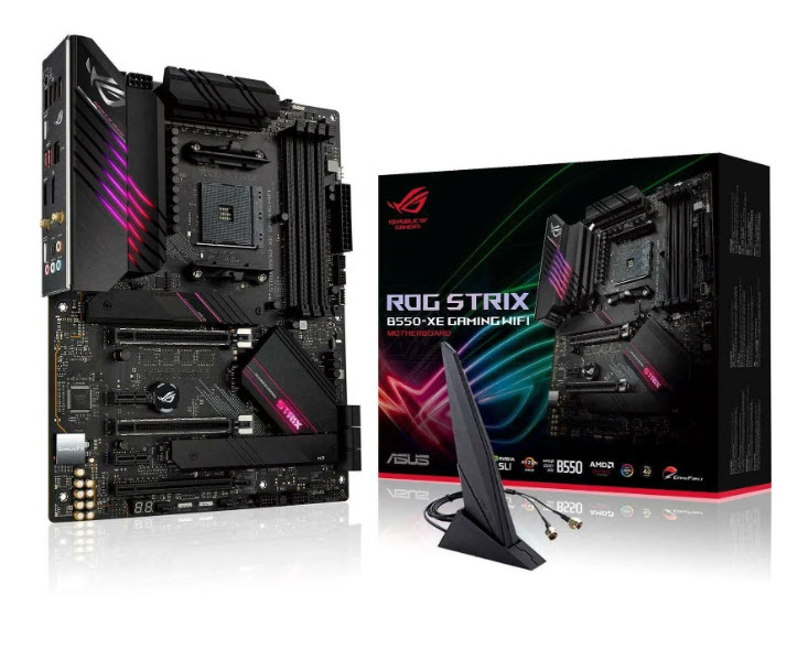 Milwaukee PC - ROG Strix B550XE Gaming WiFi - ATX,AM4,B550,4xDDR4,2xM.2, 2.5Gb LAN,WiFI6,BT5.1,1xDP,1xHDMI, 2-Way SLI,3-Way CrossFire,RGB   