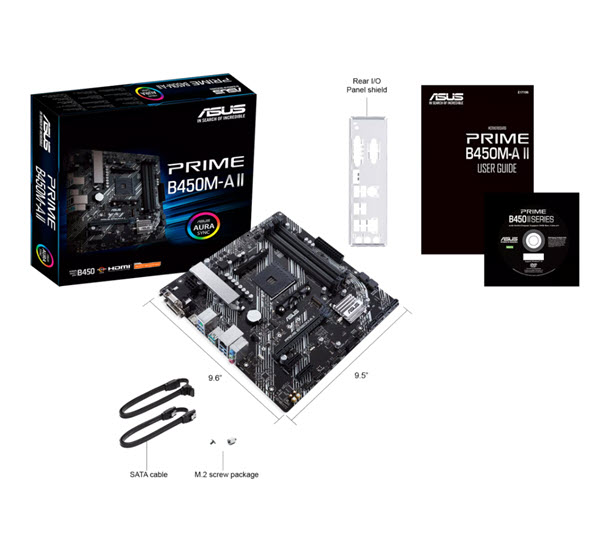 Milwaukee PC - Asus PRIME B450M-A II - mATX, AMD B450, AM4, 4xDDR4, 128GB, 1xVGA, !xDVI-D, 1xHDMI,1xM.2   