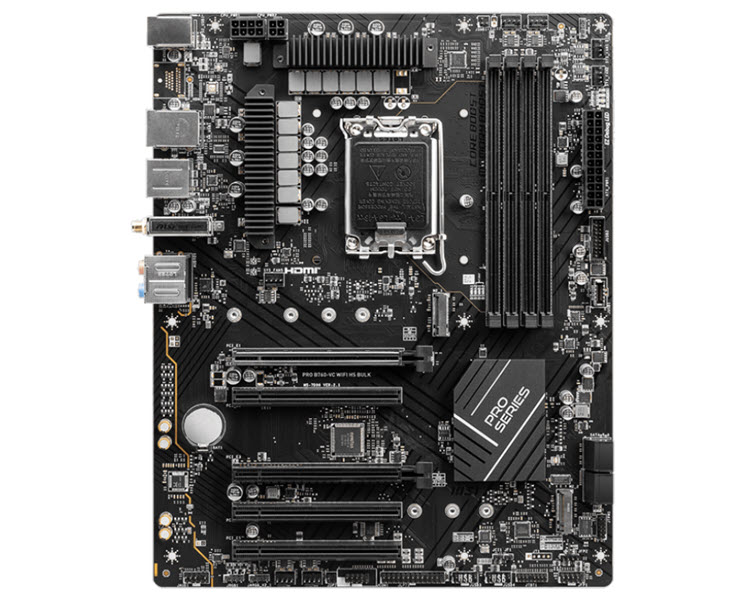 Milwaukee PC - MSI PRO B760-VC WIFI HS BULK - ATX, B760, s1700, 4xDDR5, 2xM.2, 4xSATA, 2.5G, Wi-Fi 6E, BT5.3, 5xPCIe
