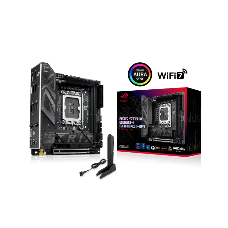 Milwaukee PC - ASUS ROG STRIX B860-I GAMING WIFI - ITX, s1851, B860, PCIe5.0, 2xDDR5, 2xM.2, 2.5Gb, Wi-Fi 7, BT5.4, DP/HDMI, TB4