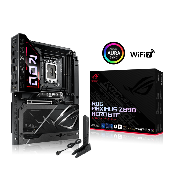 Milwaukee PC - ASUS ROG MAXIMUS Z890 HERO BTF - ATX, Z890, s1851, PCIe5.0, 4xDDR5, 6xM.2, 2.5/5GbE, Wi-Fi 7, BT5.4, TB4/USB4, ARGB