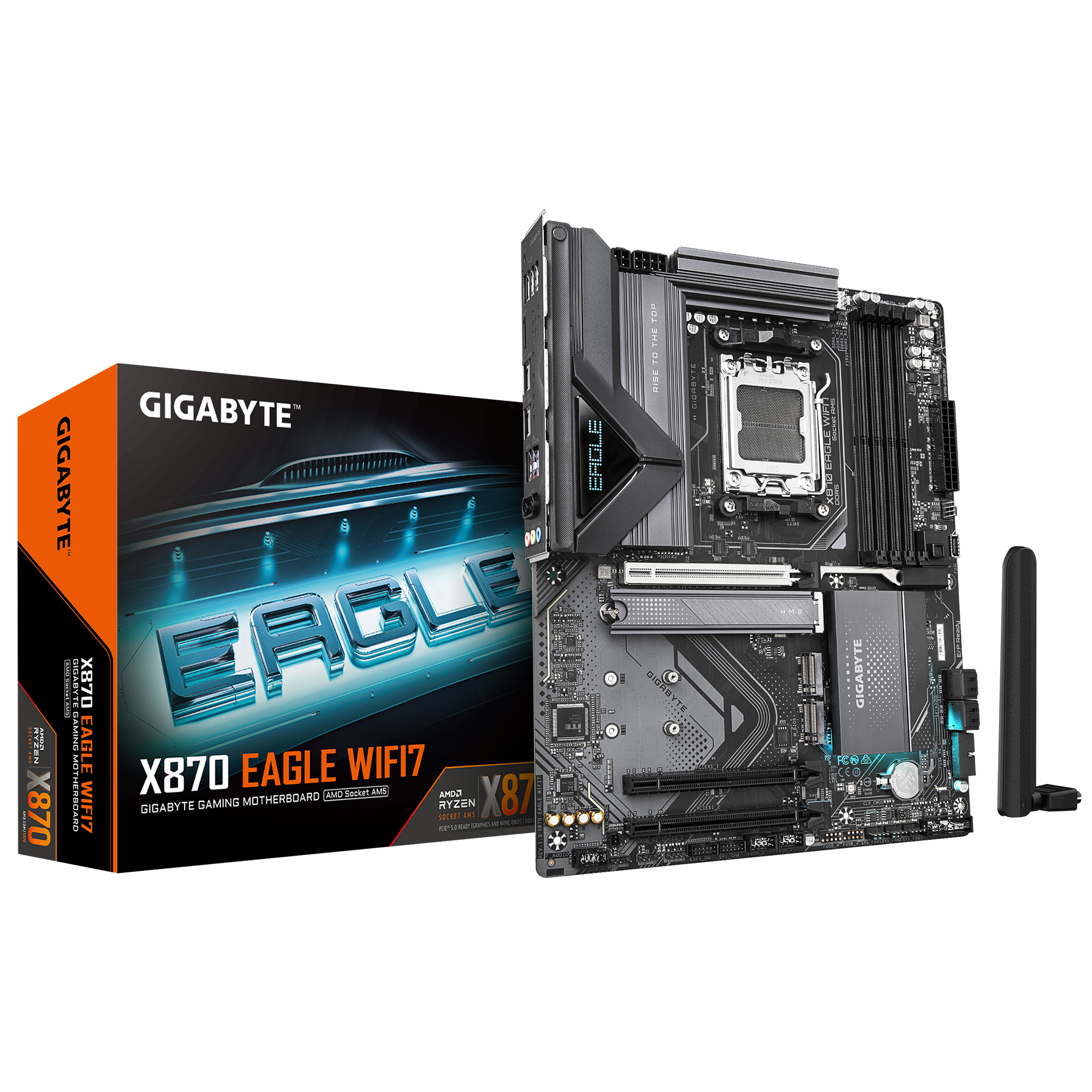 Milwaukee PC - Gigabyte X870 EAGLE WIFI7 - ATX, AM5, X870, PCIe5.0, 4xDDR5, 3xM.2, 4xSATA, 2.5Gb, Wi-Fi 7, BT5.4,HDMI, USB4 