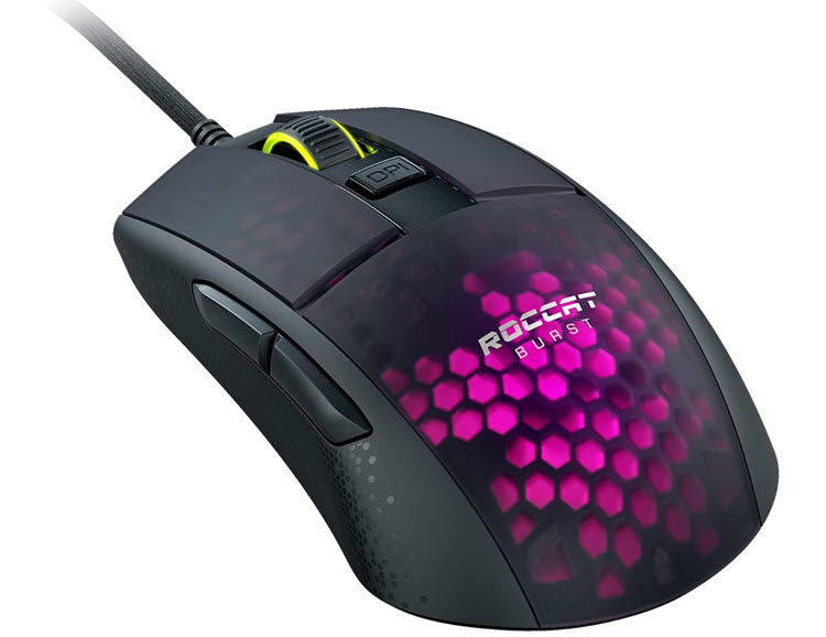 Milwaukee PC - ROCCAT Burst Pro PC Gaming Mouse - RGB, Wired, Optical Switches, 68g, 16000 dpi