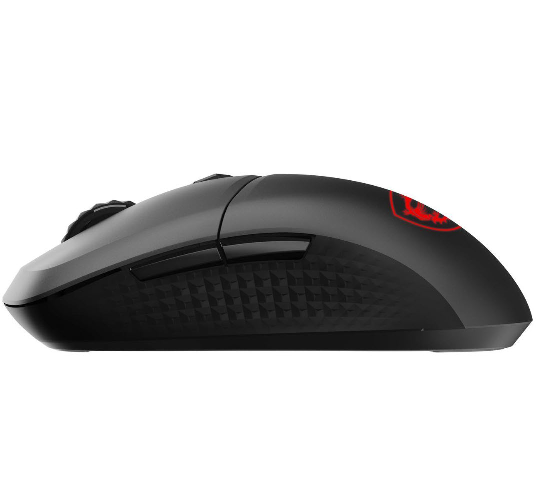 Milwaukee PC - MSI VERSA 300 WIRELESS Gaming Mouse - Rechargeable, PixArt, Swiftspeed 2.4GHz/Bluetooth/Wired,60gr, up to 8000dpi, RGB  
