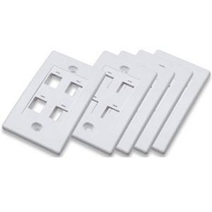 Milwaukee PC - Intellinet Wallplate White, 4 Outlet - 5-Pack (MH-771092)