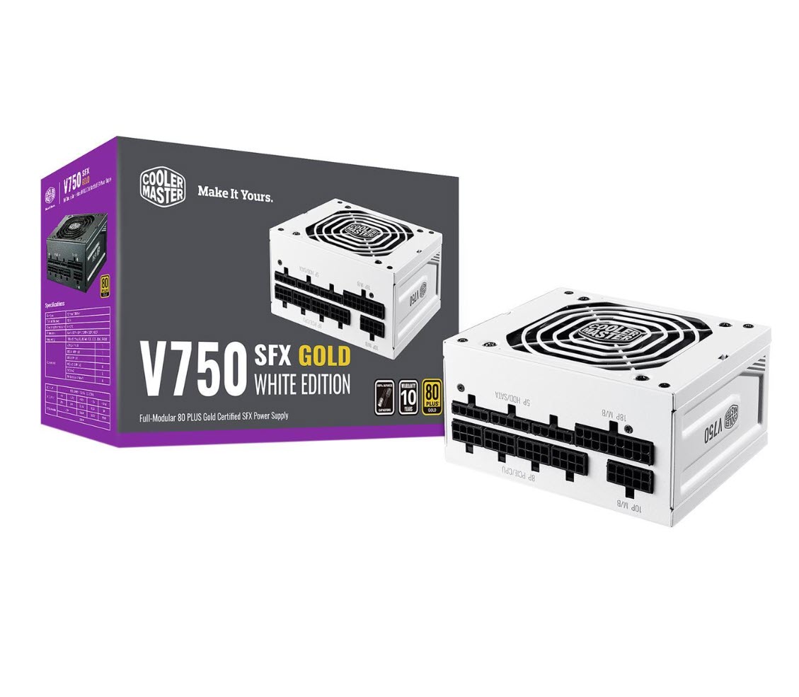 Milwaukee PC - Cooler Master V750 SFX Gold White Edition, 80Plus Gold, Fully Modular, 10 Year Warranty