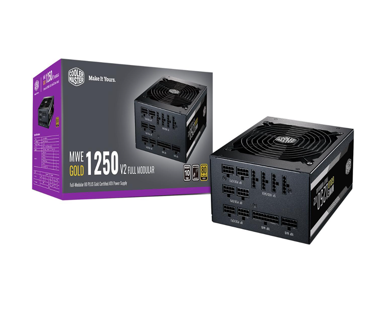 Milwaukee PC - Cooler Master MWE Gold 1250 V2 Fully Modular, 80 Plus Gold, 10 year warranty