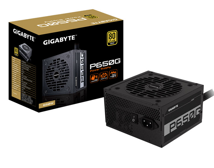 Milwaukee PC - Gigabyte GP-P650G-US 650W PSU 80+Gold, ATX, Flat Cables, Non-Modular