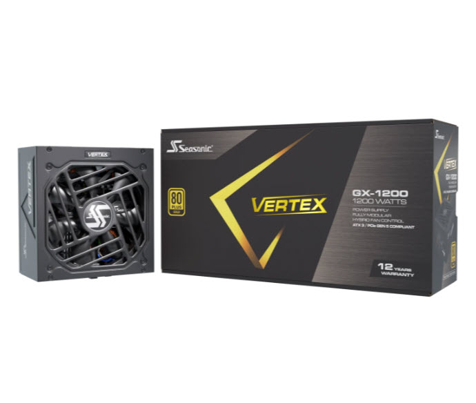 Milwaukee PC - Seasonic Vertex GX-1200 - ATX3.0, PCIe5.1, 1200W, 80Plus Gold, Fully Modular