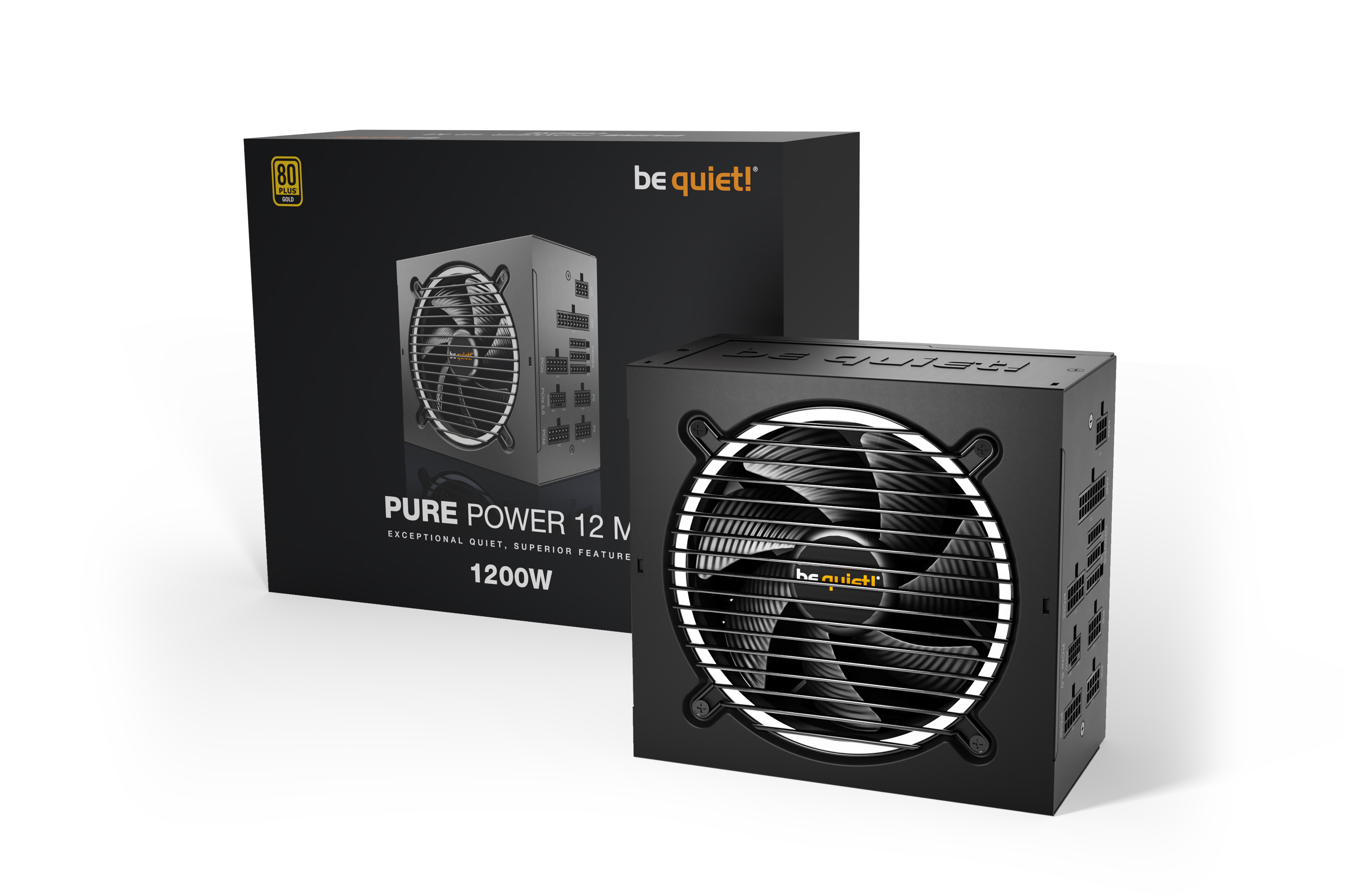 Milwaukee PC - be quiet! PURE POWER 12M - 1200W, ATX 3.0, 80Plus Gold, Fully Modular, 1x PCIe 5.0 600W / 4xPCIe 6+2