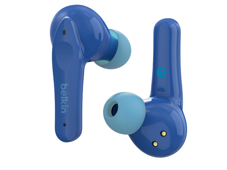 Milwaukee PC - Belkin SoundForm Nano Wireless Earbuds for Kids - BT 5.0, ENC, 2 xMicrophones, Charging Case, 5 Ear Tips, Blue