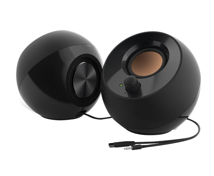Milwaukee PC - Creative Pebble 2.0 (Black) USB-Powered Desktop Speakers with Far-Field Drivers and Passive Radiators