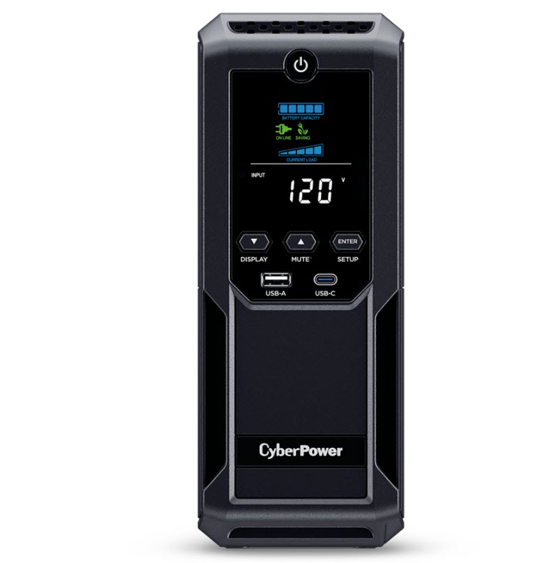 Milwaukee PC - CyberPower 1500VA AVR LCD UPS - 900W, 12 outlet (6 UPS), USB/Serial