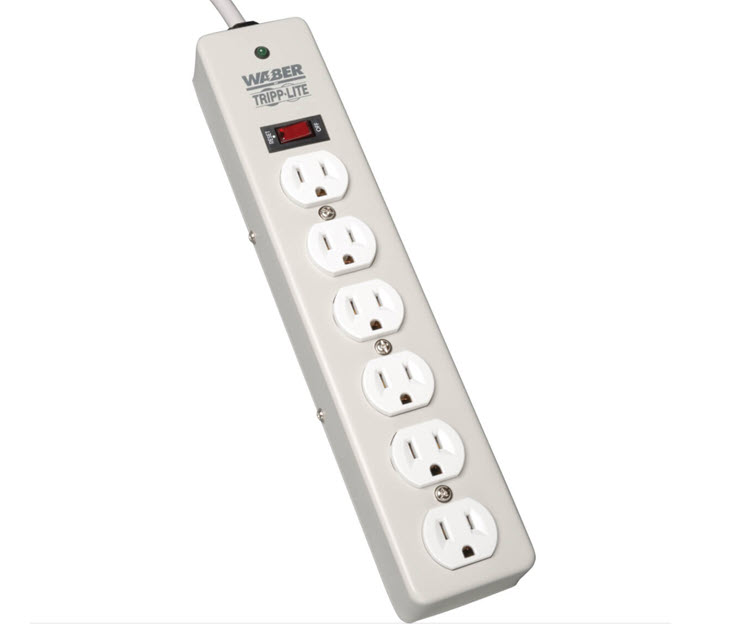 Milwaukee PC - Tripp Lite Waber-by-Tripp Lite 6-Outlet Industrial Surge Protector, 6-ft. Cord, 2100 Joules