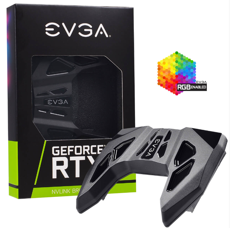 Milwaukee PC - EVGA GeForce RTX NVLink SLI Bridge, 4-Slot Spacing, RGB LED