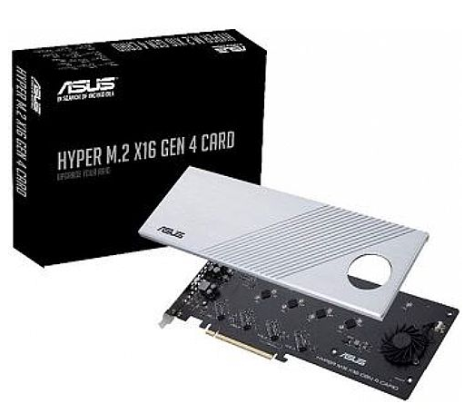 Milwaukee PC - Asus Hyper M.2 x16 Gen 4 Card - PCIe 4.0/3.0, Supports four NVMe M.2
