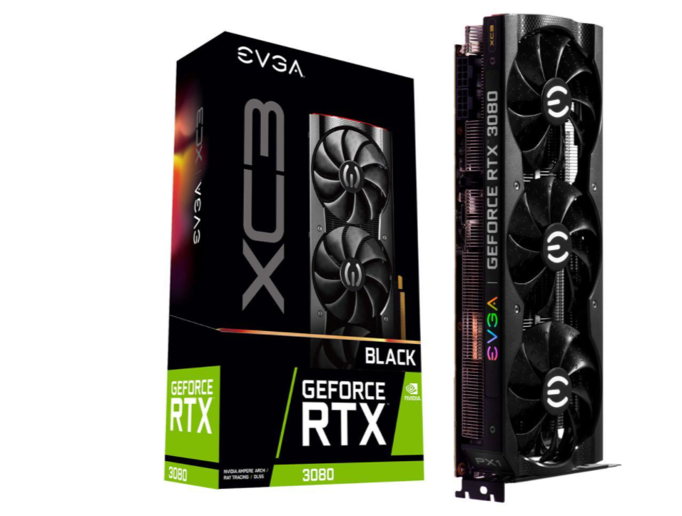 Milwaukee PC - EVGA GeForce RTX 3080 XC3 Black Gaming 10GB - LHR, iCX3, ARGB LED, 1xHDMI, 3xDP