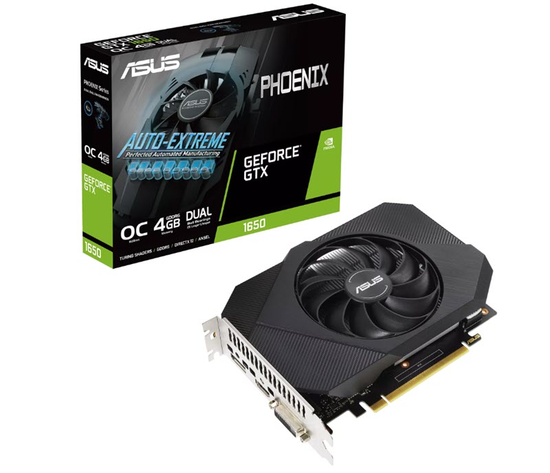 Milwaukee PC - ASUS Phoenix GeForce® GTX 1650 4GB GDDR6 V2 - 1xDVI-D, 1xHDMI 2.0b, 1xDP 1.4a