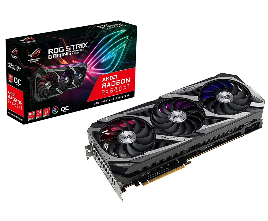 Milwaukee PC - ASUS ROG Strix AMD Radeon RX 6750 XT OC - 12GB, 1xHDMI, 3xDP, ARGB
