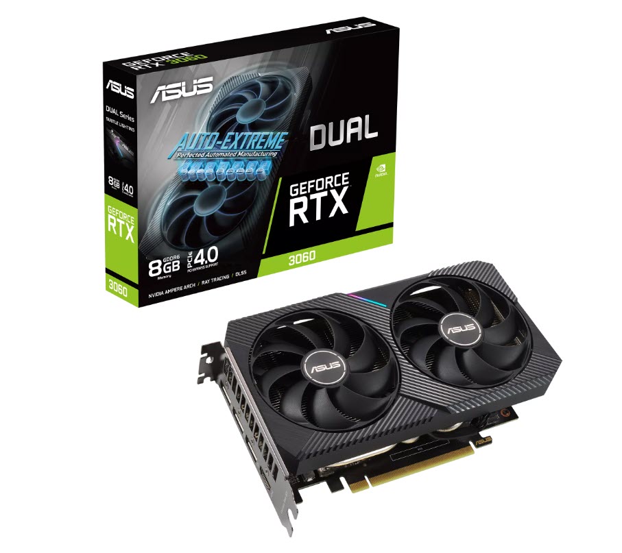 Milwaukee PC - ASUS Dual GeForce RTX 3060 8GB GDDR6 - 1xHDMI, 3xDP HDCP 2.3