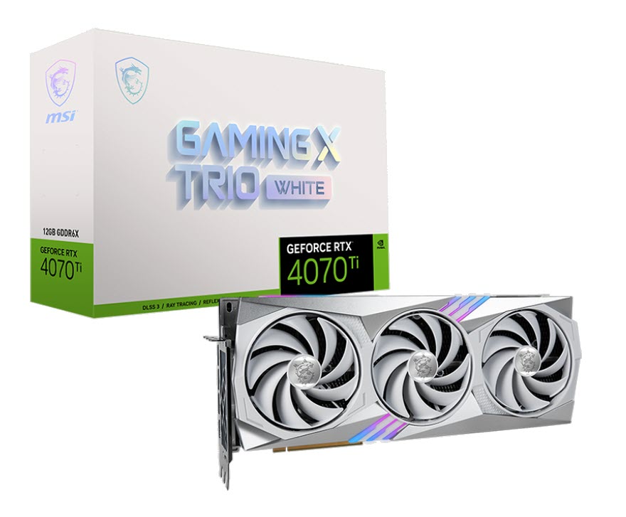 Milwaukee PC - MSI GeForce RTX  4070 Ti GAMING X TRIO WHITE 12G - 3xDP, 1xHDMI