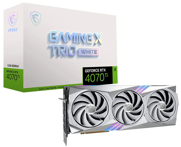 Milwaukee PC - MSI GeForce RTX™ 4070 Ti GAMING X TRIO WHITE 12G - PCIe 4.0, DP, HDMI, G-Sync, HDCP , RGB
