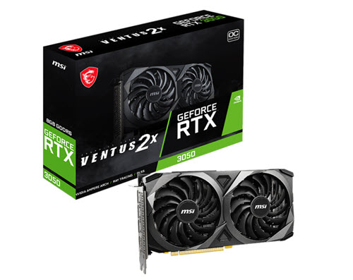 Milwaukee PC - MSI GeForce RTX 3050 Ventus 2X 8G OCV1 - PCI Express, GDDR6, 3xDP/1xHDMI