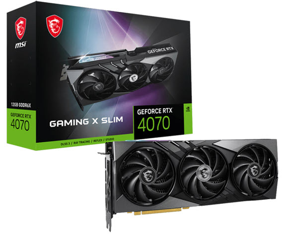 Milwaukee PC - MSI GeForce RTX™ 4070 GAMING X SLIM 12G - PCIe 4.0, DP, HDMI, G-Sync, HDCP  