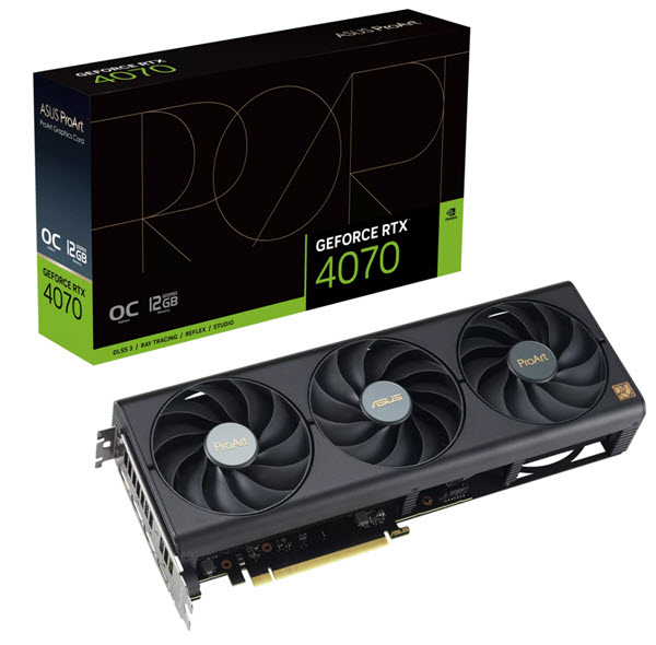 Milwaukee PC - Asus ProArt GeForce RTX™ 4070 OC edition 12GB GDDR6X - PCIe4.0, 1xHDMI, 3xDP, HDCP