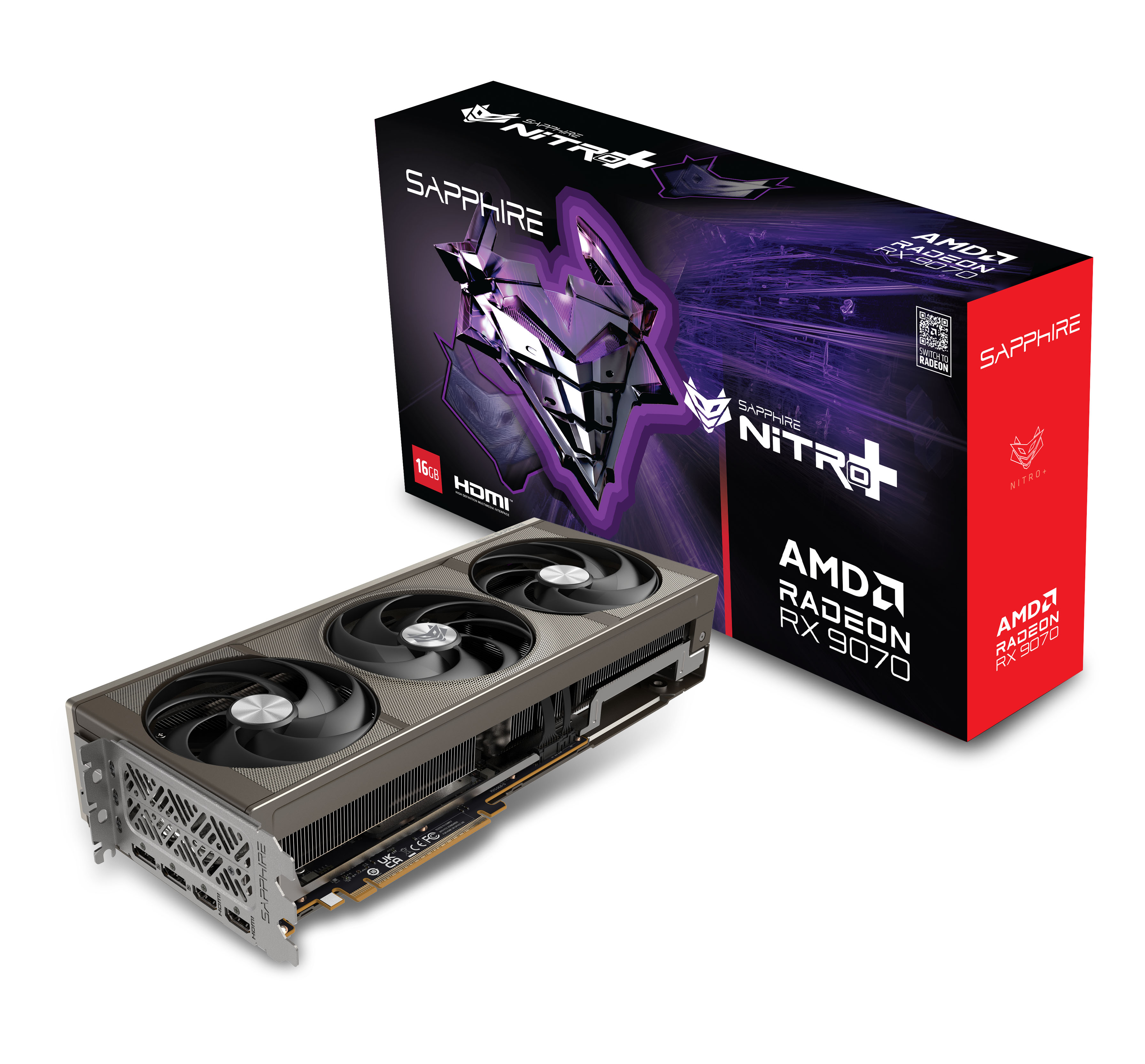 Milwaukee PC - Sapphire NITRO+ AMD Radeon RX 9070 16GB - PCIe 5.0, 2xHDMI, 2xDP 2.1a