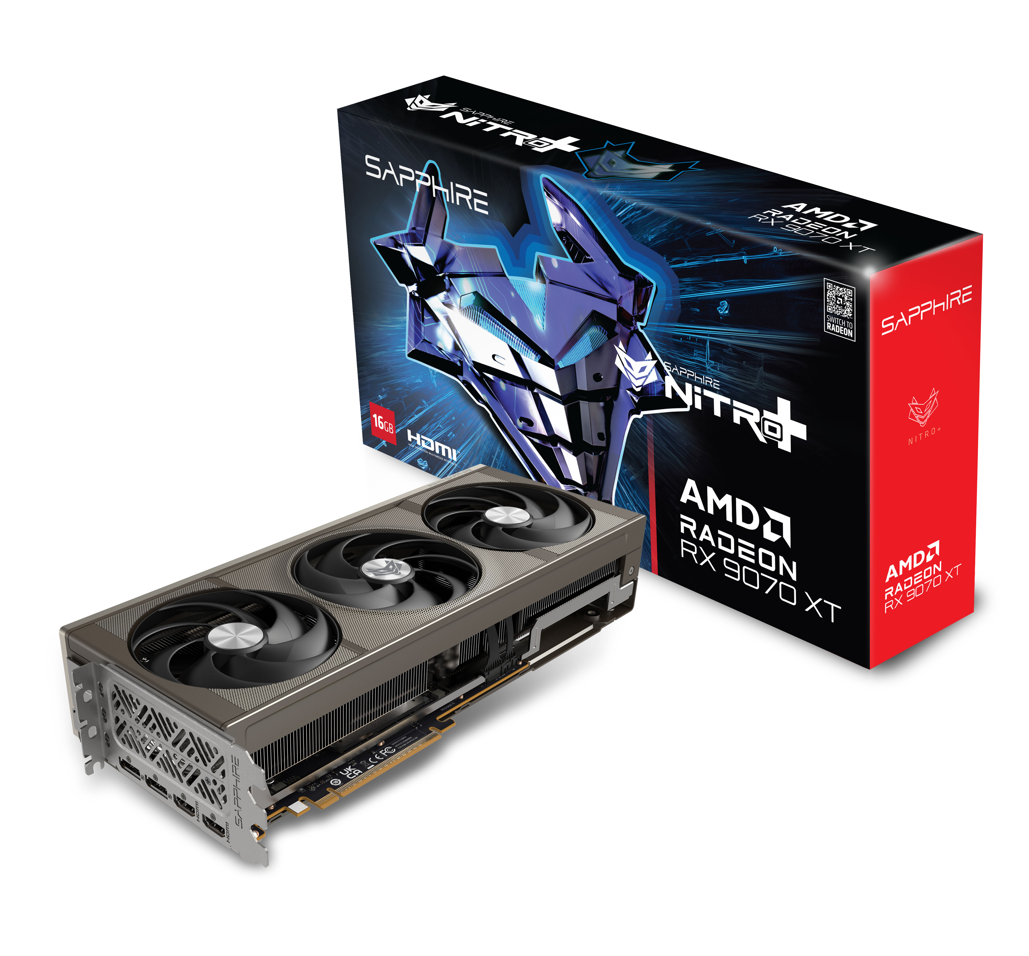 Milwaukee PC - Sapphire NITRO+ AMD Radeon RX 9070 XT - 3.2 Slot, PCIe 5.0, 2xHDMI, 2xDP 2.1a