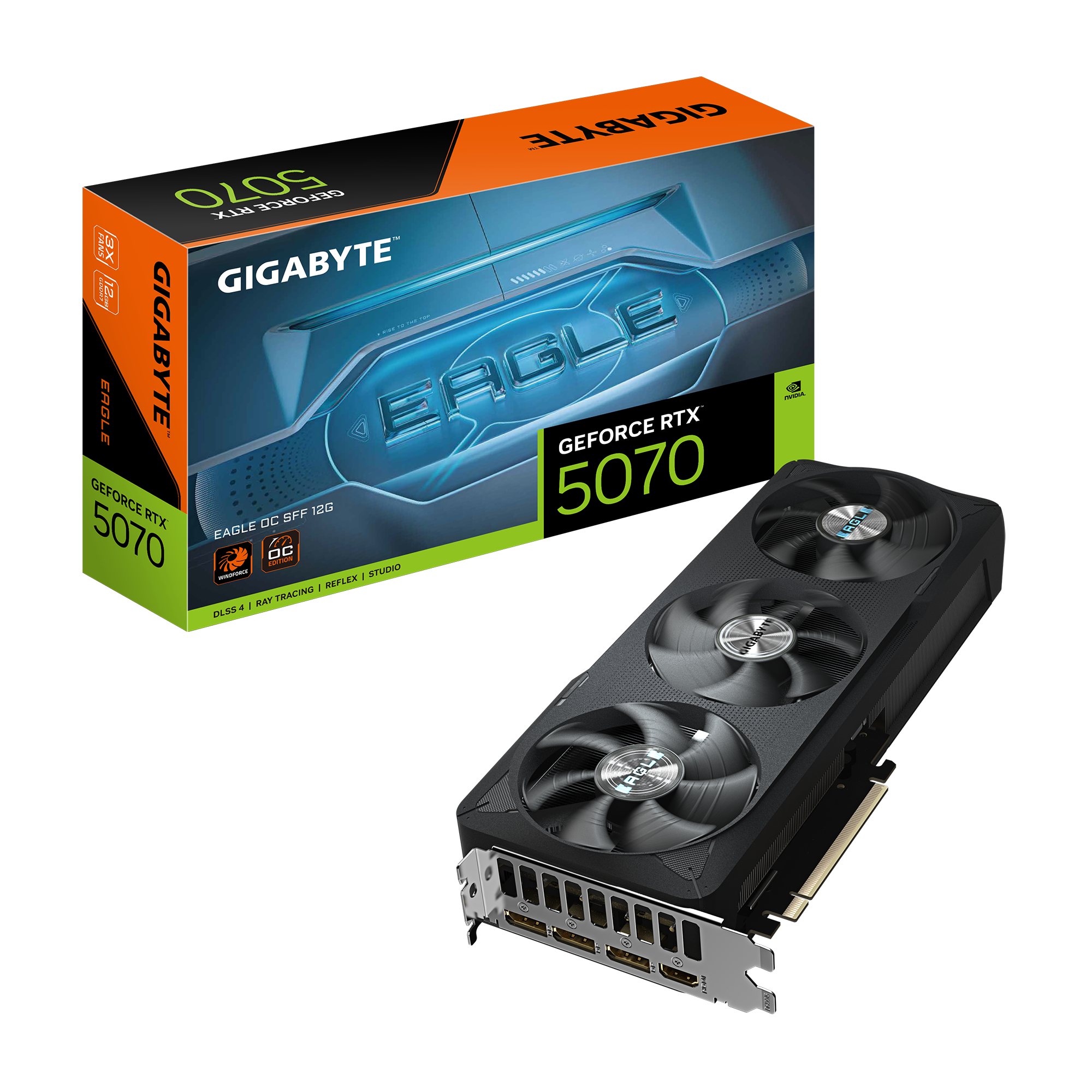 Milwaukee PC - Gigabyte GeForce RTX 5070 EAGLE OC SFF 12G - 3 Slot, PCIe5, GDDR7, 3xDP 2.1b, 1 x HDMI 2.1b, RGB, SSF Ready 