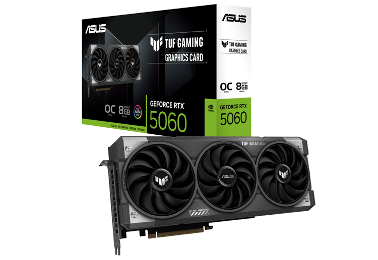 Milwaukee PC - ASUS TUF Gaming GeForce RTX 5060 8GB GDDR7 OC, PCIe5, 3.1 Slot,1xHDMI, 3xDP, 648 AI TOPS, ARGB