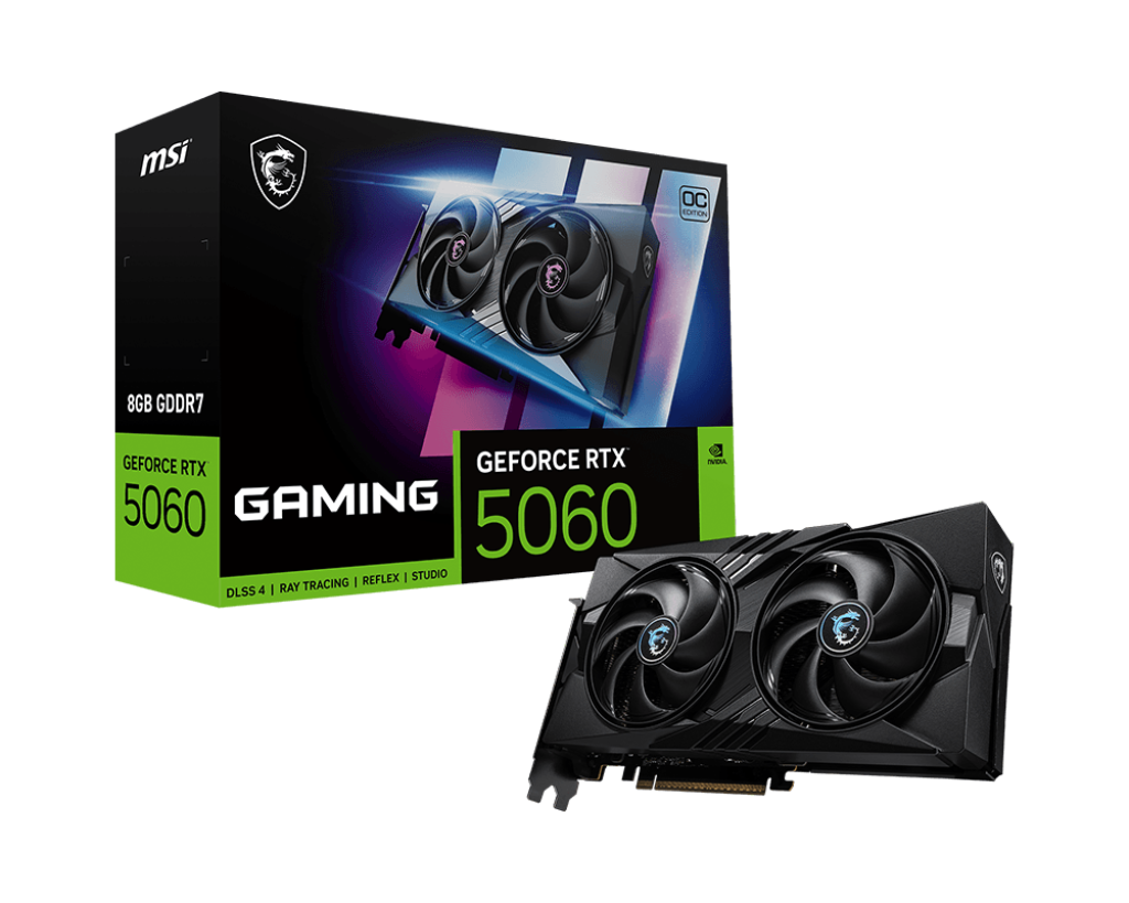 Milwaukee PC - MSI GeForce RTX 5060 8G GAMING OC - PCIe Gen 5, DPx3 v2.1b, HDMIx1 2.1b