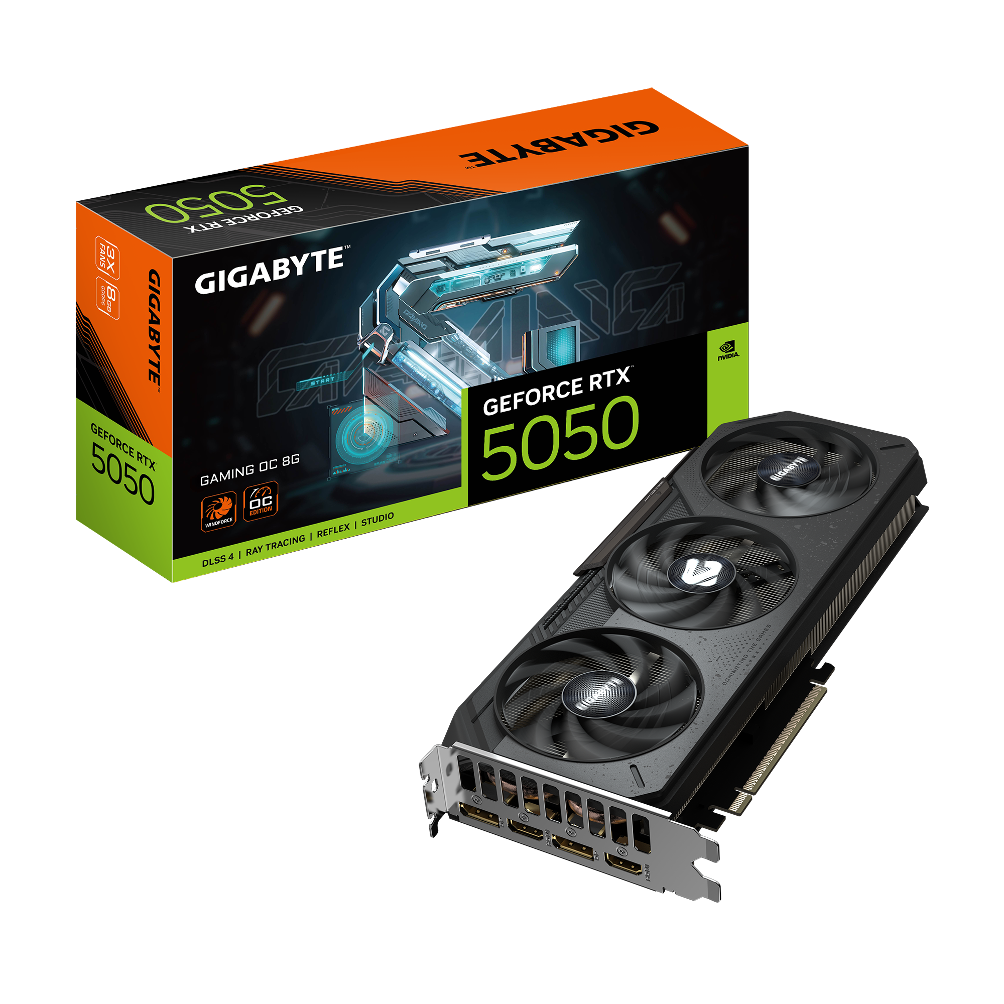 Milwaukee PC - Gigabyte GeForce RTX 5050 GAMING OC 8G - PCIe Gen5, GDDR6, 2xDP(2.1b), 2xHDMI(2.1b)