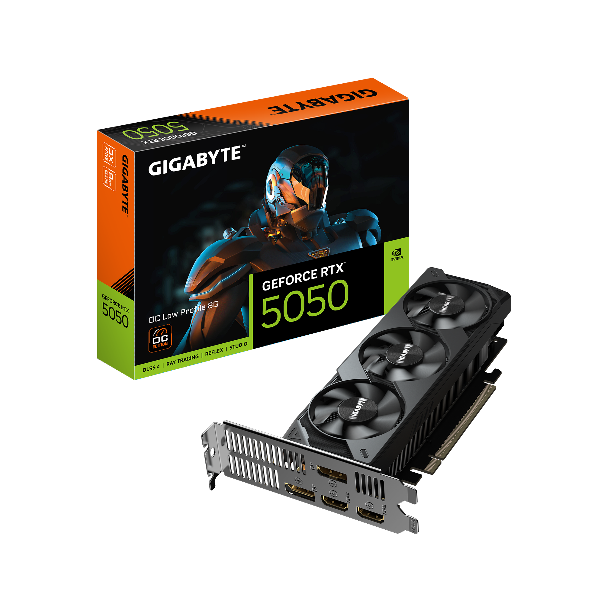 Milwaukee PC - Gigabyte GeForce RTX 5050 OC Low Profile 8G - PCIe Gen5, GDDR6, 1xDP(2.1b), 1xDP (1.4a), 2xHDMI(2.1b)