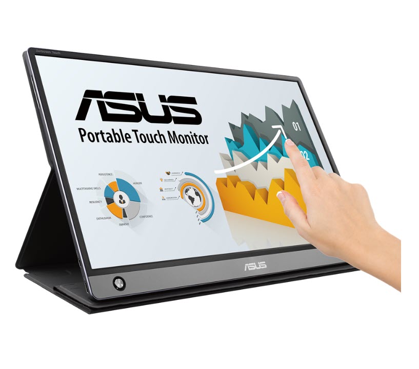 Milwaukee PC - ASUS ZenScreen Touch MB16AMT USB portable monitor - TS 15.6" FHD IPS, USB Type-C, microHDMI, Speaker 