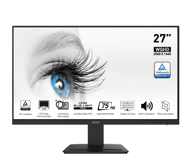 Milwaukee PC - MSI Pro MP273QV 27" 2560x1440 WQHD 1xDP 2xHDMI