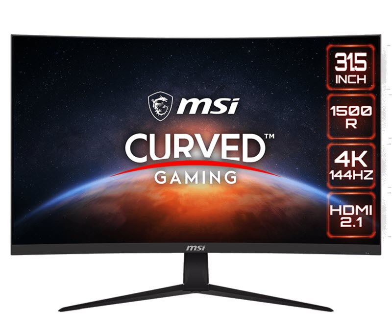 Milwaukee PC - MSI G321CU  31.5" Curved Gaming Monitor 3840x2160 UHD 1xDP, 2xHDMI, USB-C 