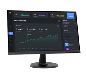 Milwaukee PC - Lenovo D24-40 - 23.8" VA FHD, 74Hz, 1xHDMI, 1xVGA, AMD FreeSync, Low Blue Light, Eye Comfort