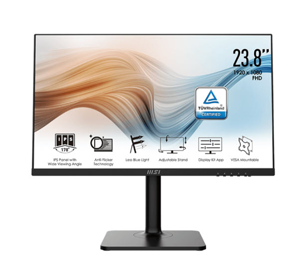 Milwaukee PC - MSI Modern MD2412P 23.8" FHD IPS, 75Mz, HDMI, USB-C, Speakers, Anti-glare 